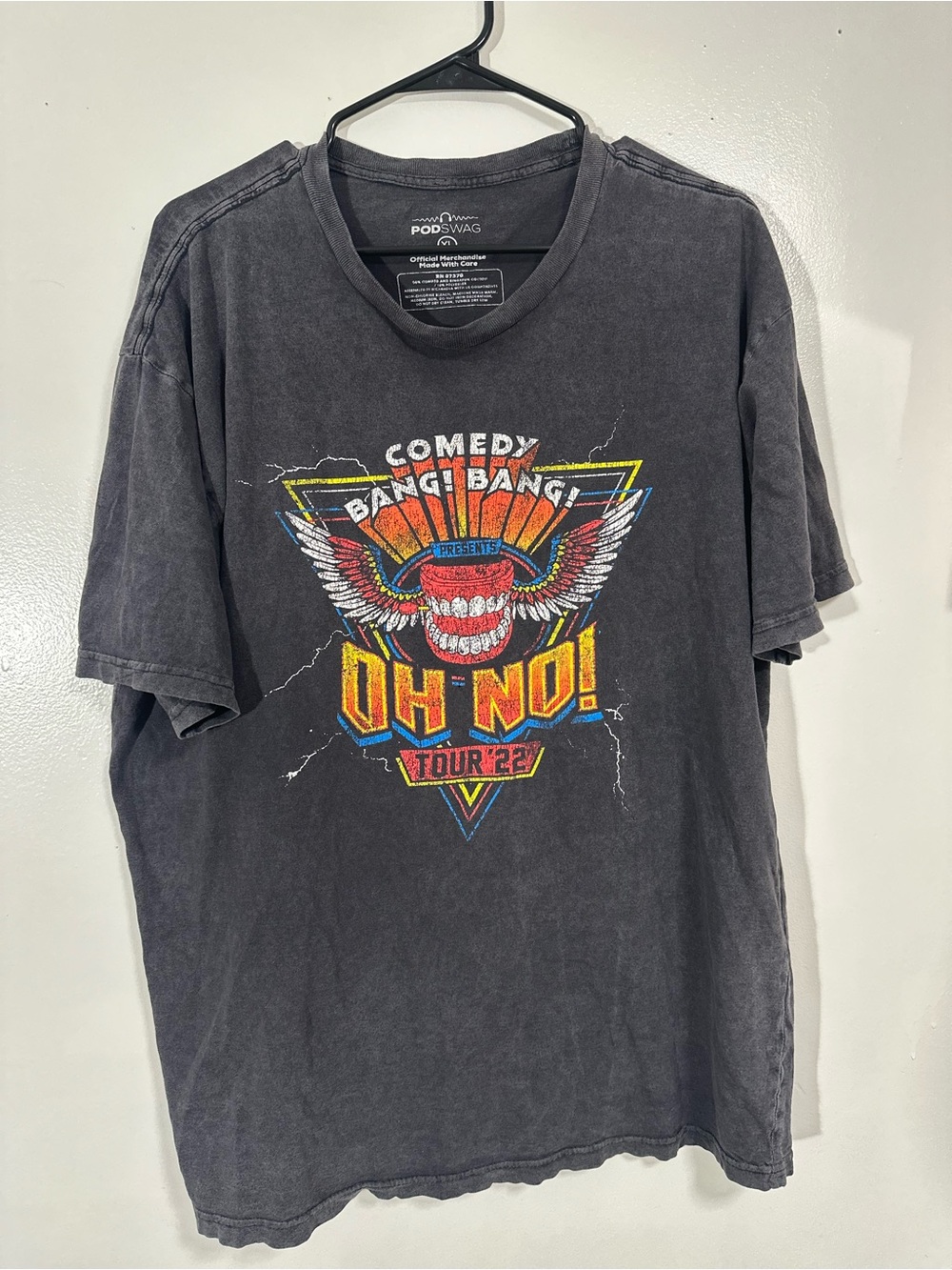 Men’s Black Graphic Tour T-Shirt - "Oh No!"